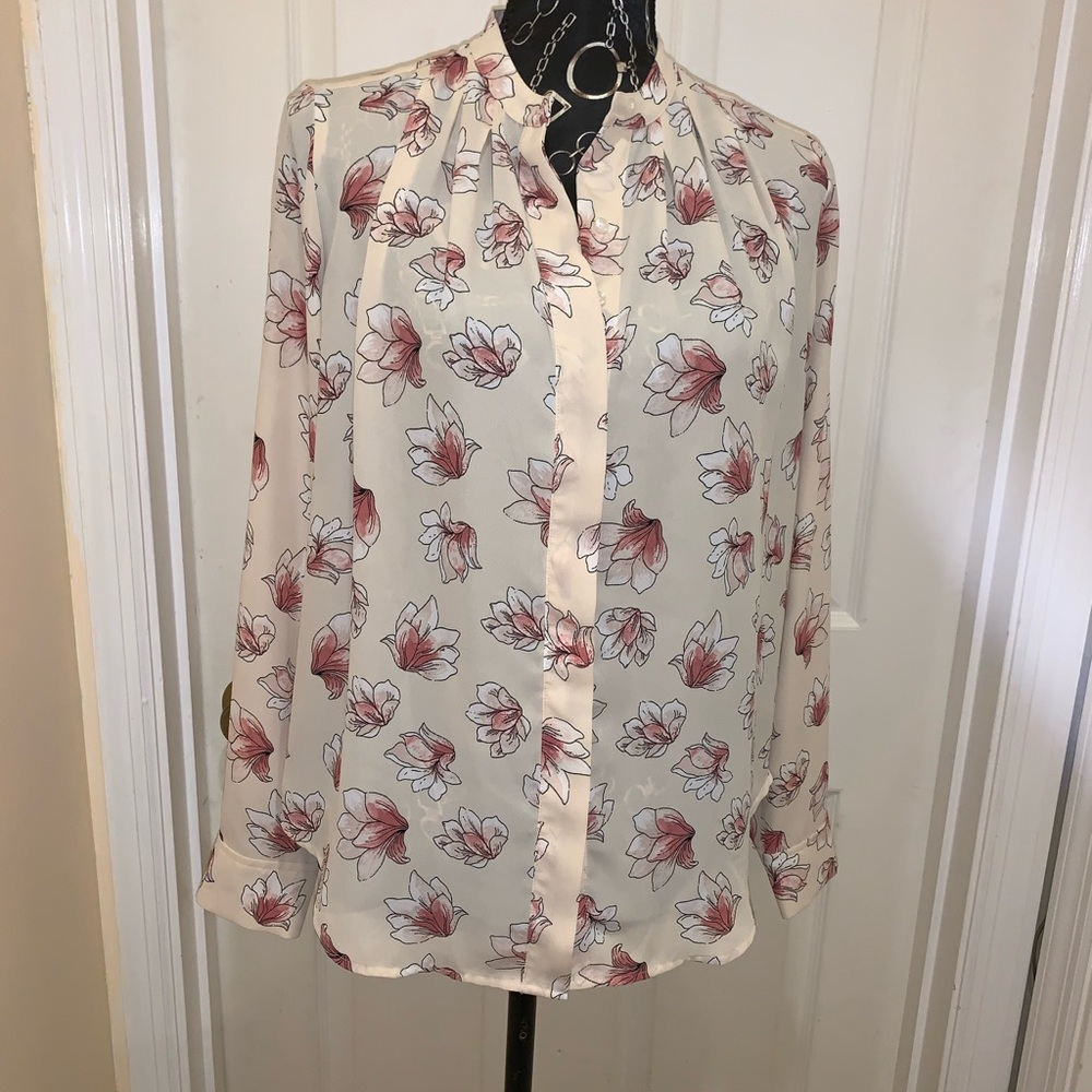 Ann Taylor Women Floral Blouse Top